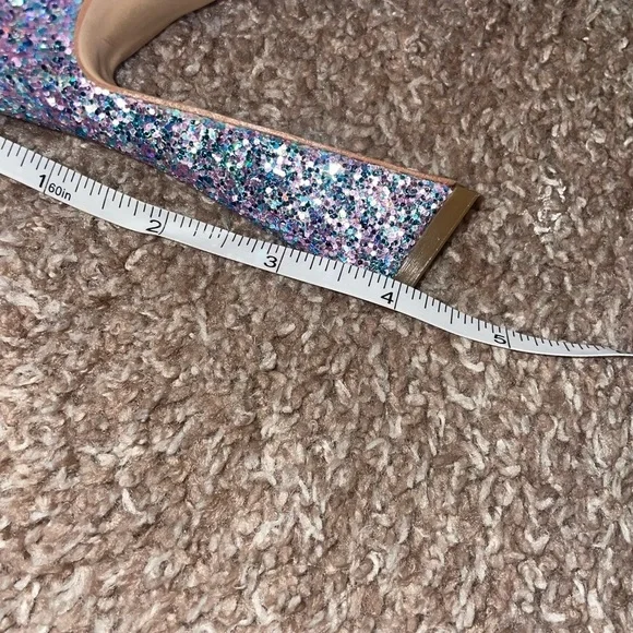 Nine West Tatiana Pumps Purple Glitter Heels‎ Size 8 - Picture 7 of 8